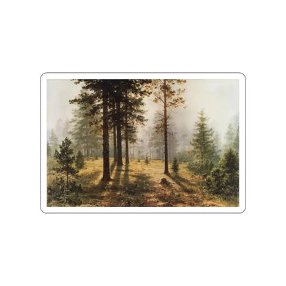 SHISKIN, Ivan Ivanovich - Fog in the forest. 1890 (Artwork) STICKER Vinyl Die-Cut Decal White Die-Cut 6 Inch - The Sticker Space