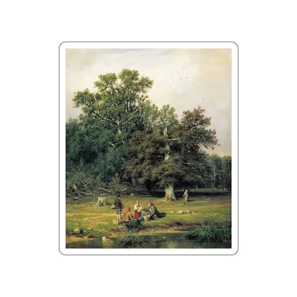 SHISKIN, Ivan Ivanovich - For the mushrooms. 1870 (Artwork) STICKER Vinyl Die-Cut Decal White Die-Cut 4 Inch - The Sticker Space