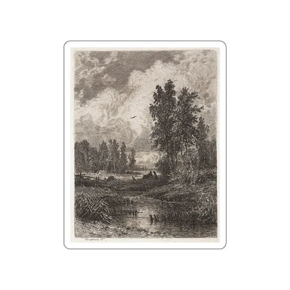 SHISKIN, Ivan Ivanovich - For the stream. 1873 (Artwork) STICKER Vinyl Die-Cut Decal White Die-Cut 6 Inch - The Sticker Space