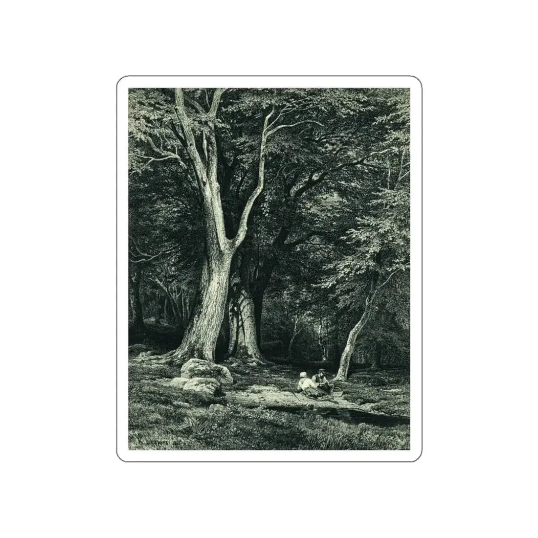 SHISKIN, Ivan Ivanovich - Forest. 1869 2 (Artwork) STICKER Vinyl Die-Cut Decal White Die-Cut 3 Inch - The Sticker Space