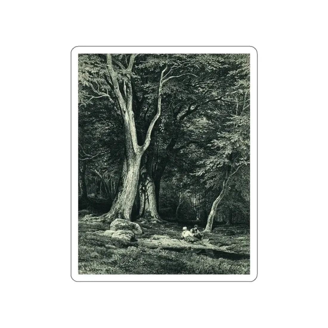 SHISKIN, Ivan Ivanovich - Forest. 1869 2 (Artwork) STICKER Vinyl Die-Cut Decal White Die-Cut 4 Inch - The Sticker Space