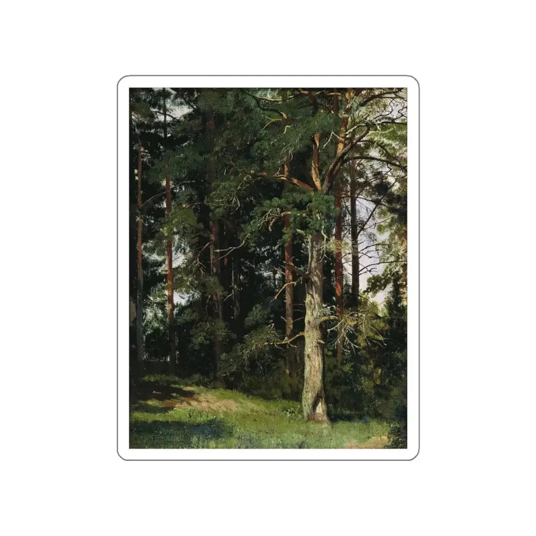 SHISKIN, Ivan Ivanovich - Forest 1880 2 (Artwork) STICKER Vinyl Die-Cut Decal White Die-Cut 4 Inch - The Sticker Space