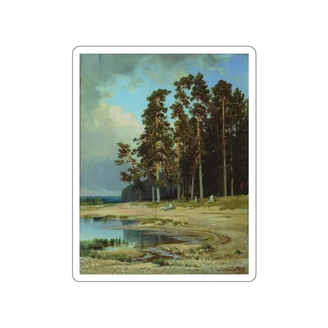 SHISKIN, Ivan Ivanovich - Forest 1885 (Artwork) STICKER Vinyl Die-Cut Decal White Die-Cut 3 Inch - The Sticker Space