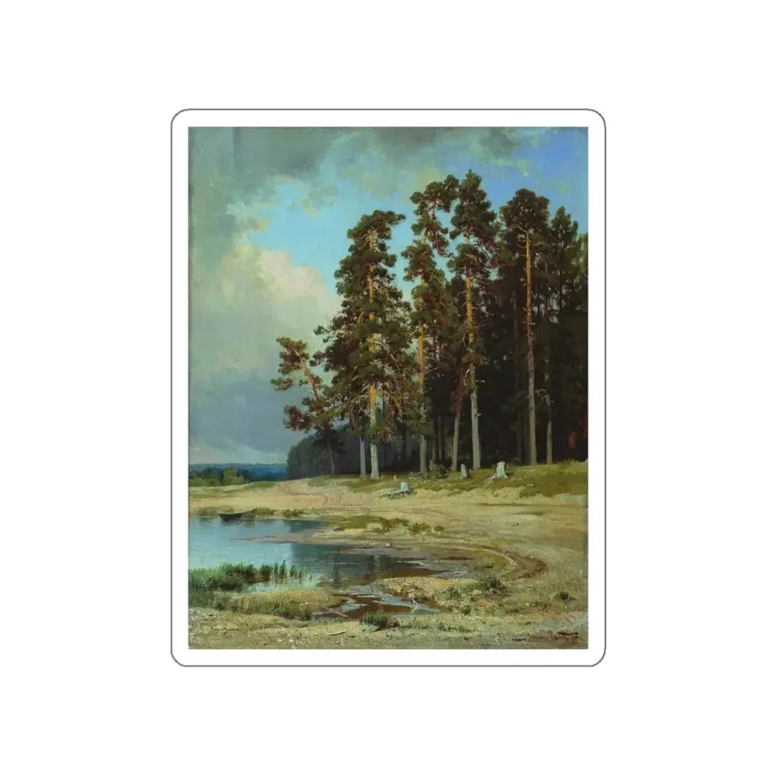 SHISKIN, Ivan Ivanovich - Forest 1885 (Artwork) STICKER Vinyl Die-Cut Decal White Die-Cut 5 Inch - The Sticker Space
