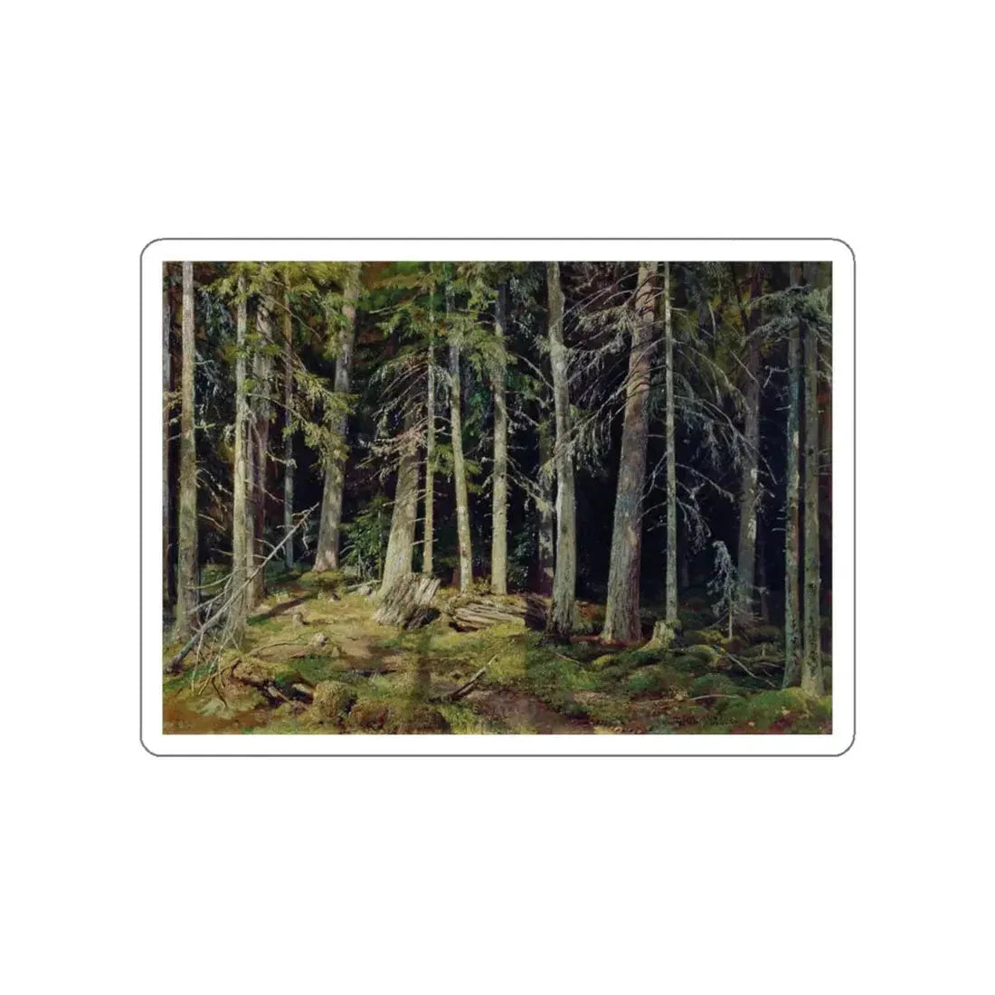 SHISKIN, Ivan Ivanovich - Forest 1888 (Artwork) STICKER Vinyl Die-Cut Decal White Die-Cut 6 Inch - The Sticker Space