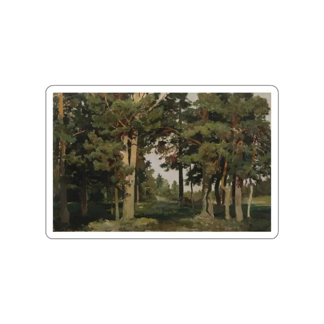 SHISKIN, Ivan Ivanovich - Forest. 1893. Etude (Artwork) STICKER Vinyl Die-Cut Decal White Die-Cut 2 Inch - The Sticker Space