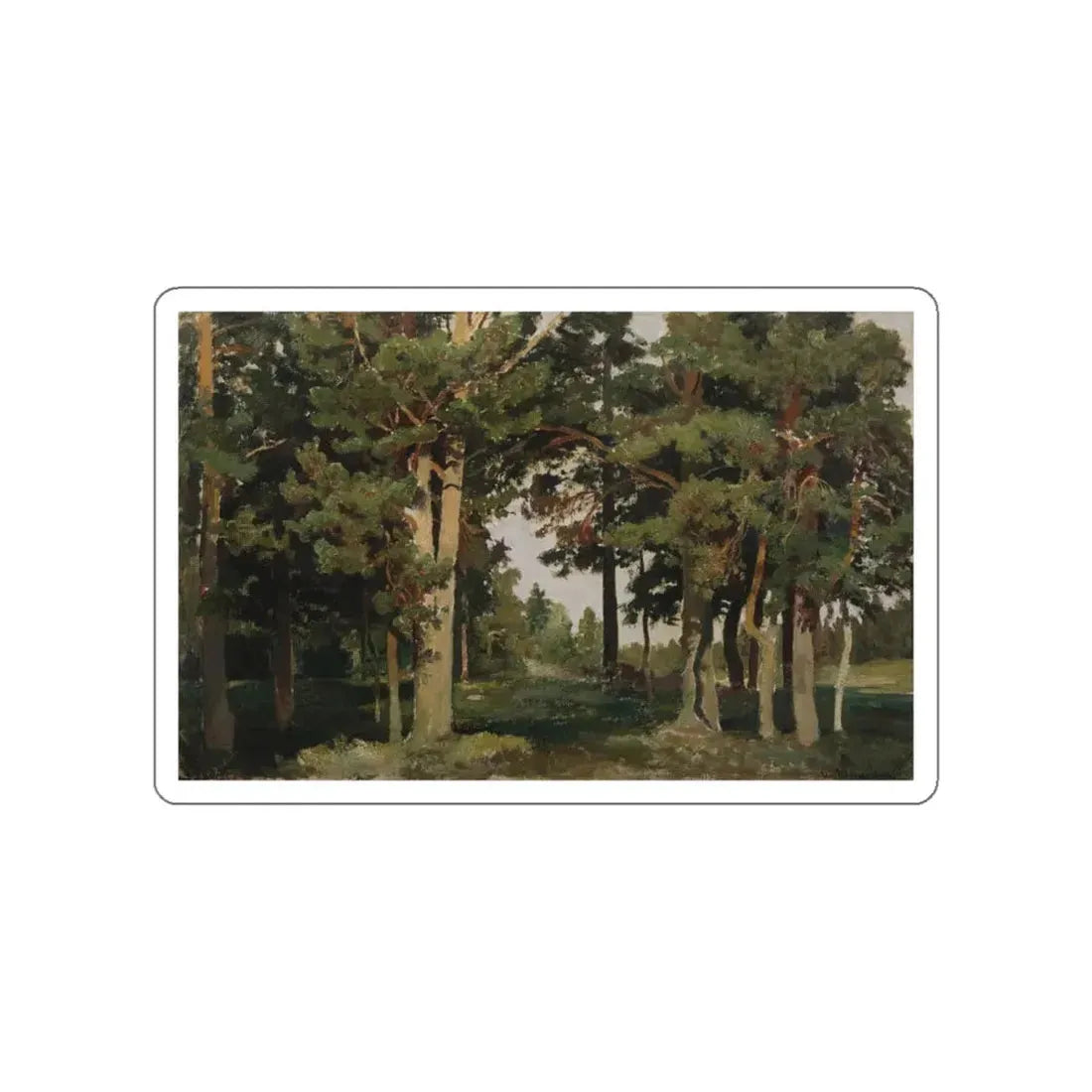 SHISKIN, Ivan Ivanovich - Forest. 1893. Etude (Artwork) STICKER Vinyl Die-Cut Decal White Die-Cut 5 Inch - The Sticker Space