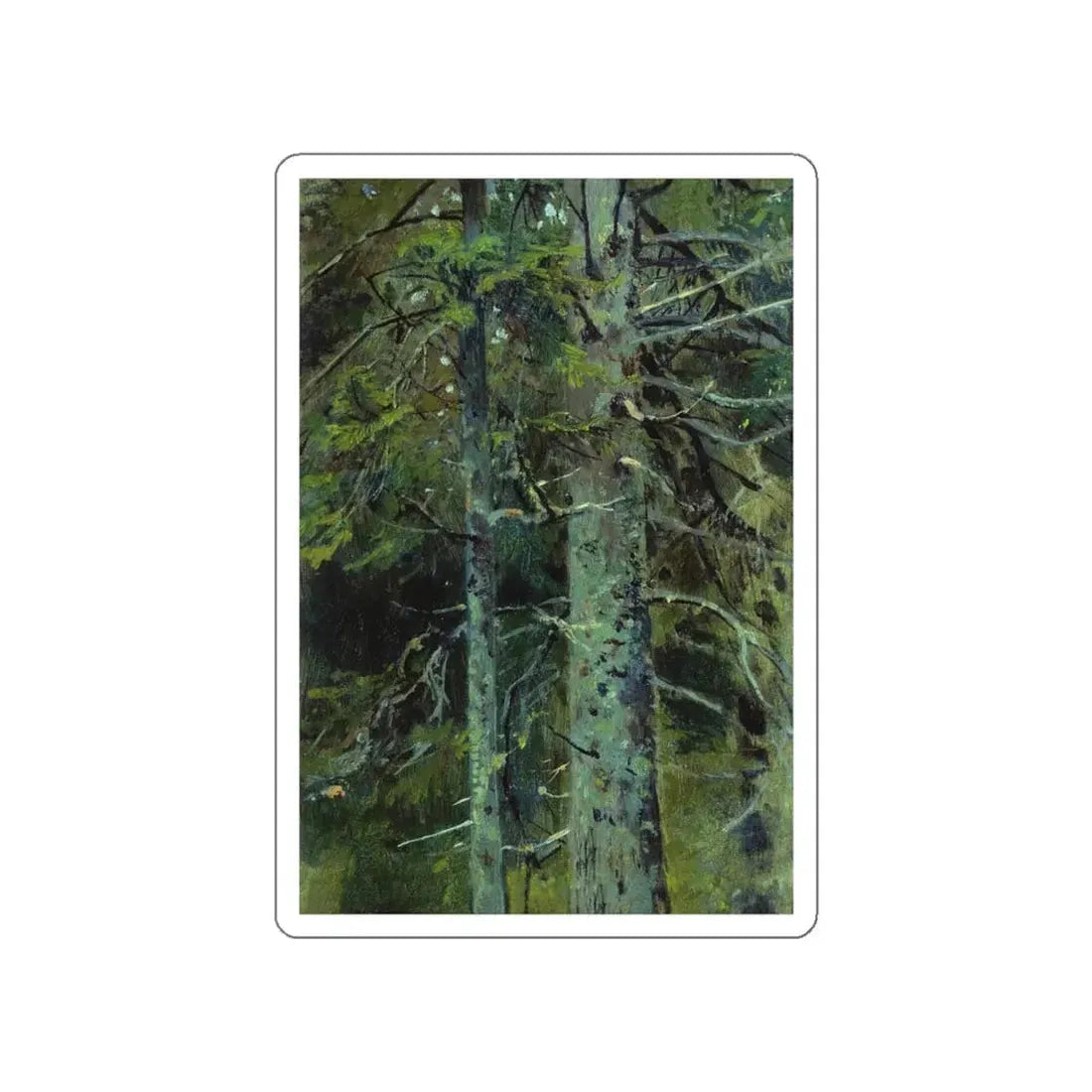 SHISKIN, Ivan Ivanovich - Forest. Etude 26h28 (Artwork) STICKER Vinyl Die-Cut Decal White Die-Cut 6 Inch - The Sticker Space