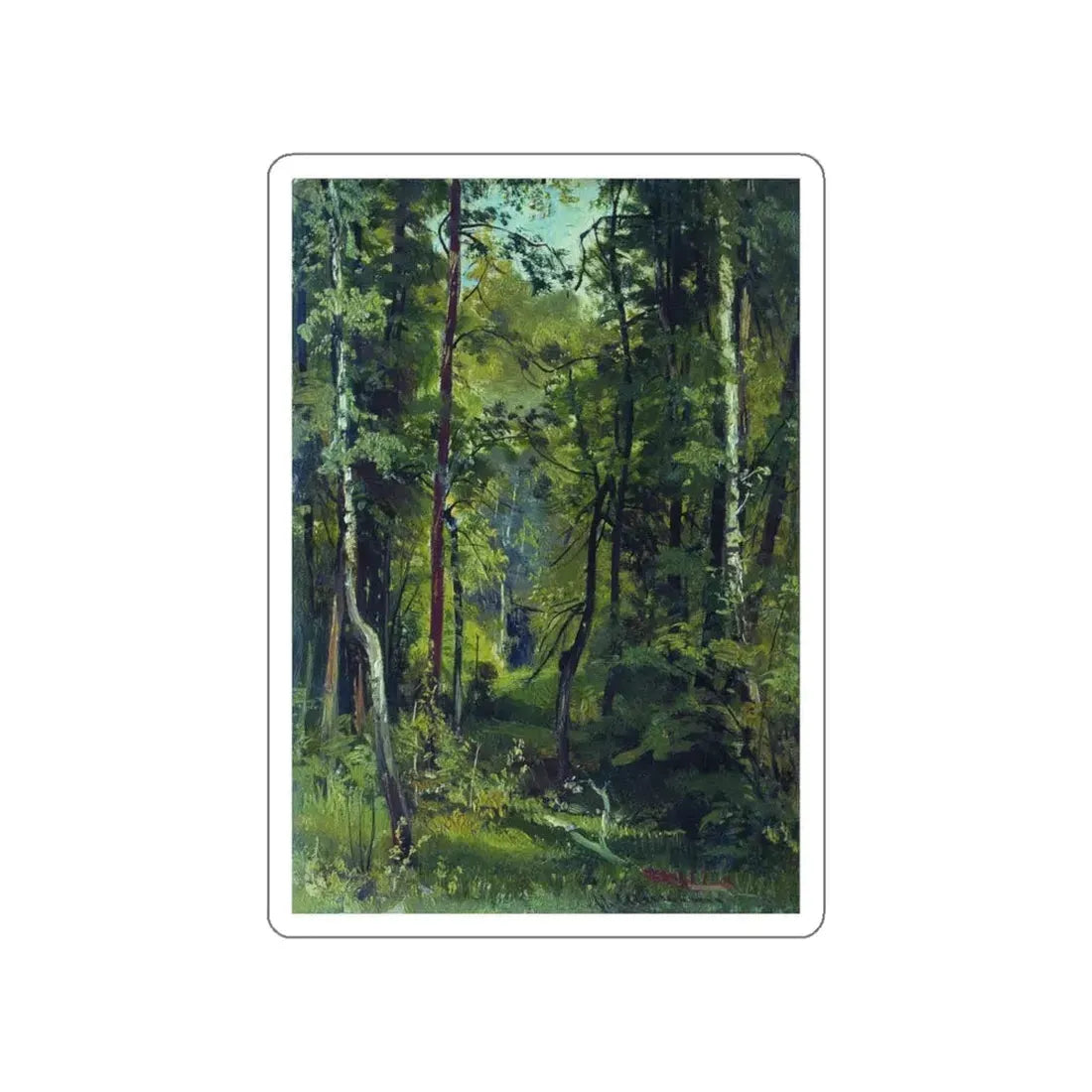 SHISKIN, Ivan Ivanovich - Forest. Etude 27 (Artwork) STICKER Vinyl Die-Cut Decal White Die-Cut 6 Inch - The Sticker Space