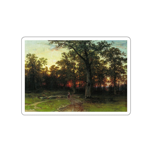 SHISKIN, Ivan Ivanovich - Forest evening 1868-1869 (Artwork) STICKER Vinyl Die-Cut Decal-White-The Sticker Space