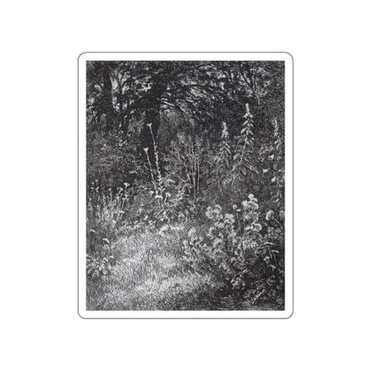 SHISKIN, Ivan Ivanovich - Forest flowers. 1873 (Artwork) STICKER Vinyl Die-Cut Decal White Die-Cut 5 Inch - The Sticker Space