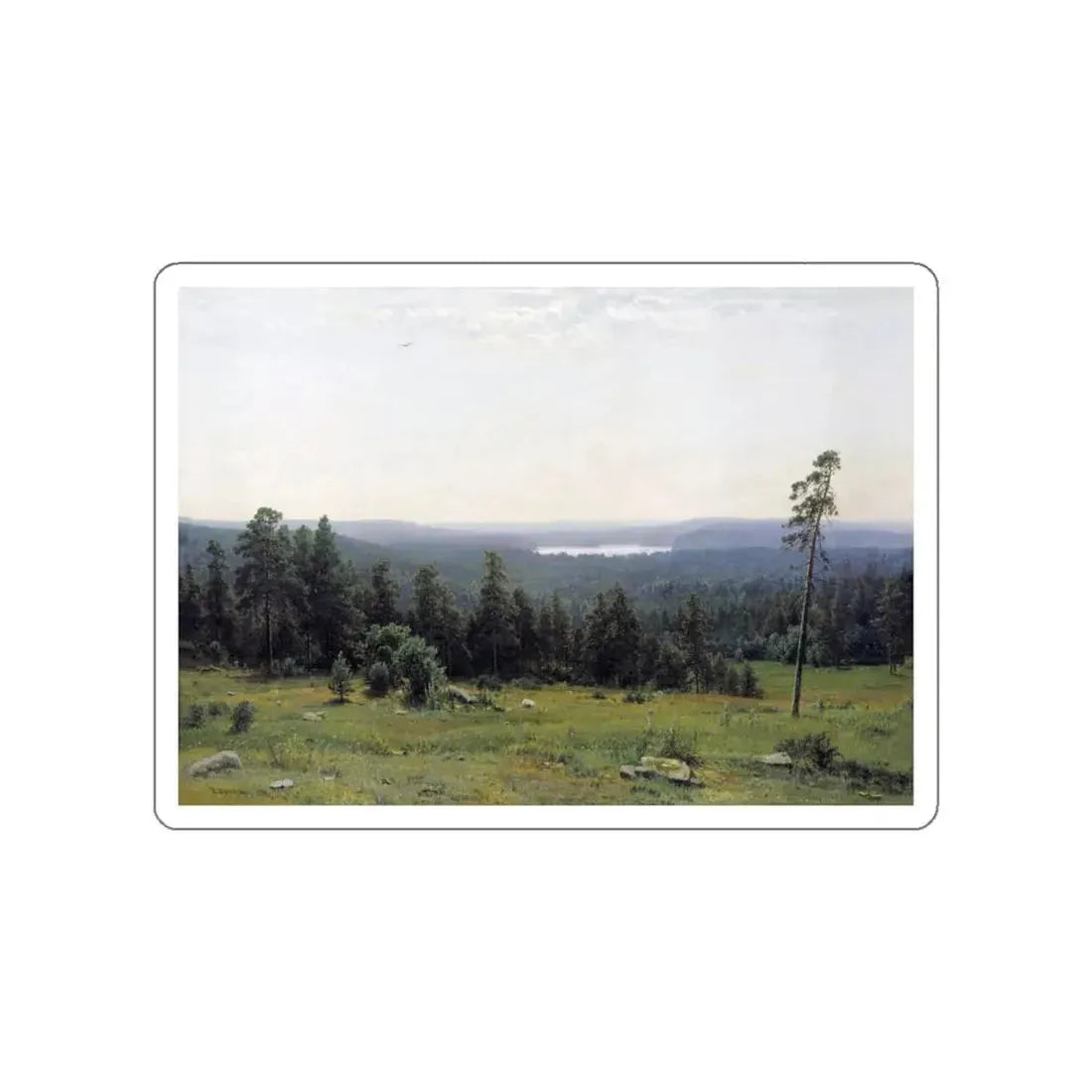 SHISKIN, Ivan Ivanovich - Forest gave 1884 (Artwork) STICKER Vinyl Die-Cut Decal White Die-Cut 4 Inch - The Sticker Space