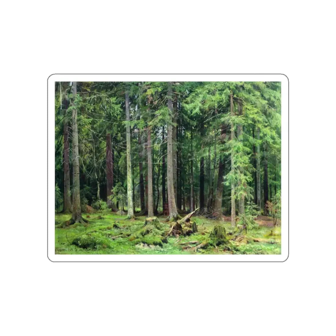 SHISKIN, Ivan Ivanovich - Forest in Mordvinova. 1891 83h110 (Artwork) STICKER Vinyl Die-Cut Decal White Die-Cut 2 Inch - The Sticker Space
