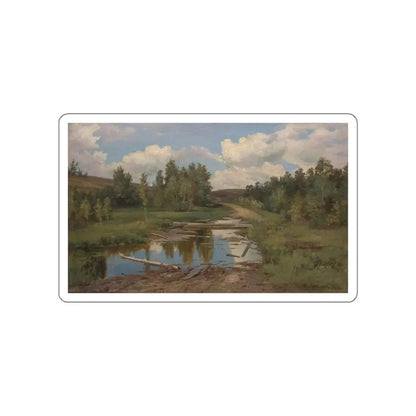 SHISKIN, Ivan Ivanovich - Forest landscape. 1876 road (Artwork) STICKER Vinyl Die-Cut Decal White Die-Cut 3 Inch - The Sticker Space