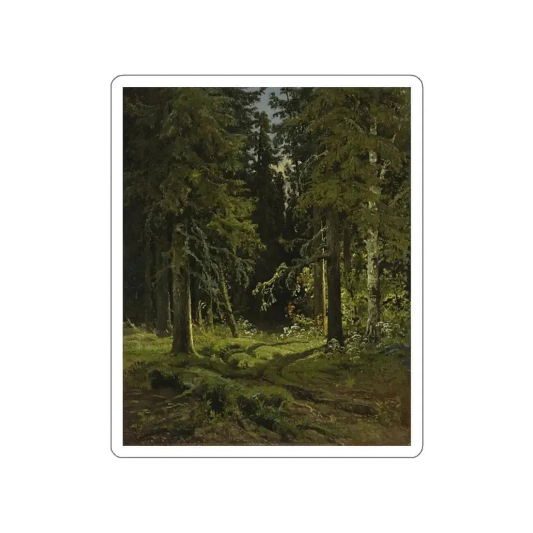 SHISKIN, Ivan Ivanovich - Forest landscape 1878 (Artwork) STICKER Vinyl Die-Cut Decal White Die-Cut 2 Inch - The Sticker Space
