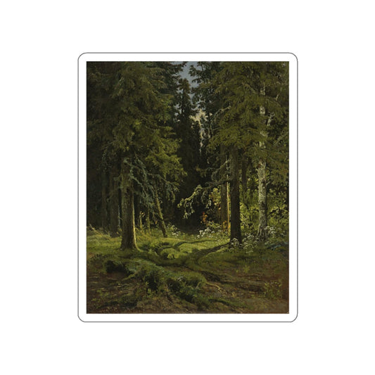 SHISKIN, Ivan Ivanovich - Forest landscape 1878 (Artwork) STICKER Vinyl Die-Cut Decal-White-The Sticker Space