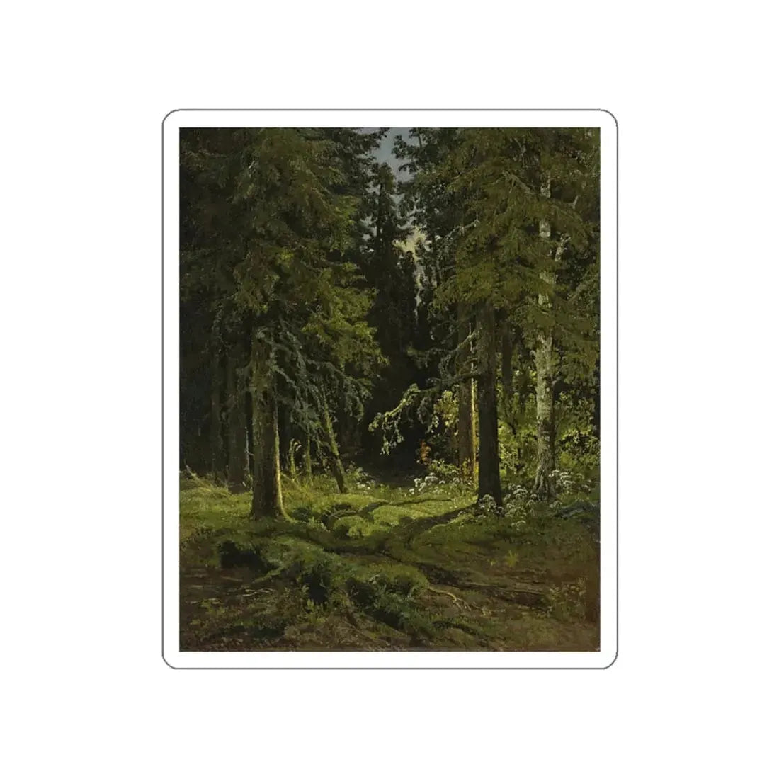 SHISKIN, Ivan Ivanovich - Forest landscape 1878 (Artwork) STICKER Vinyl Die-Cut Decal White Die-Cut 3 Inch - The Sticker Space