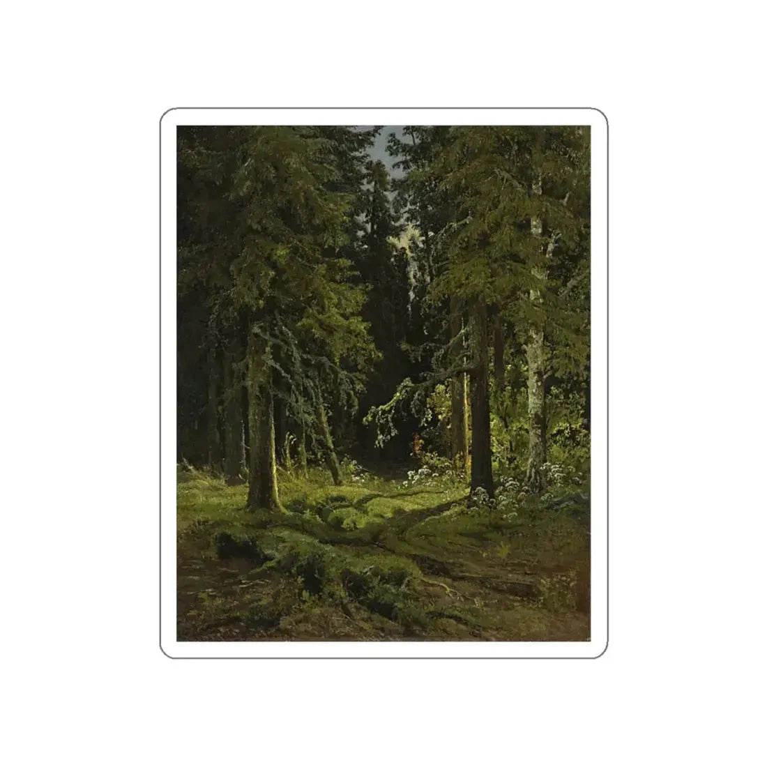 SHISKIN, Ivan Ivanovich - Forest landscape 1878 (Artwork) STICKER Vinyl Die-Cut Decal White Die-Cut 5 Inch - The Sticker Space