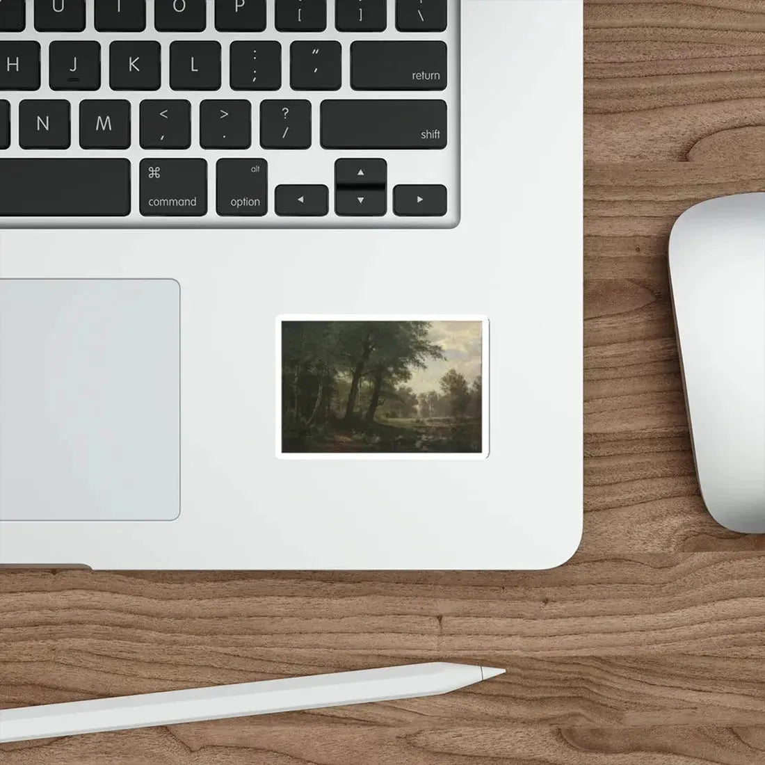 SHISKIN, Ivan Ivanovich - Forest landscape with stream (Artwork) STICKER Vinyl Die-Cut Decal - The Sticker Space