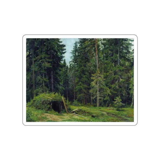 SHISKIN, Ivan Ivanovich - Forest lodge. 1892 (Artwork) STICKER Vinyl Die-Cut Decal White Die-Cut 2 Inch - The Sticker Space