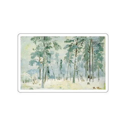 SHISKIN, Ivan Ivanovich - Forest of frost. 1890 (Artwork) STICKER Vinyl Die-Cut Decal White Die-Cut 5 Inch - The Sticker Space