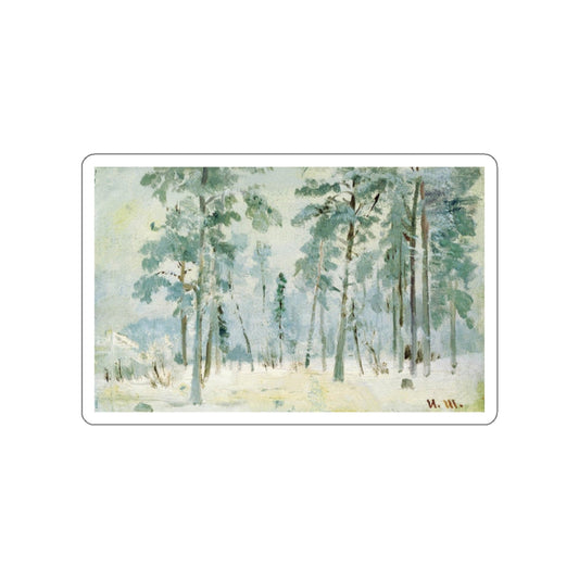 SHISKIN, Ivan Ivanovich - Forest of frost. 1890 (Artwork) STICKER Vinyl Die-Cut Decal-White-The Sticker Space