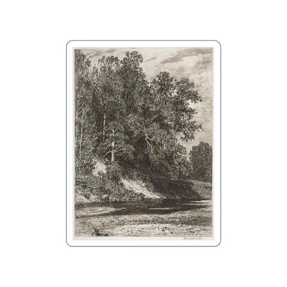 SHISKIN, Ivan Ivanovich - Forest on a steep bank. 1877 (Artwork) STICKER Vinyl Die-Cut Decal White Die-Cut 6 Inch - The Sticker Space