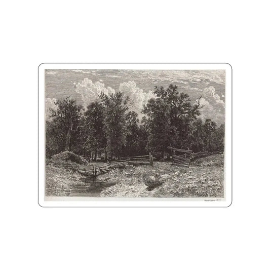 SHISKIN, Ivan Ivanovich - Forest outskirts. 1873 (Artwork) STICKER Vinyl Die-Cut Decal White Die-Cut 2 Inch - The Sticker Space