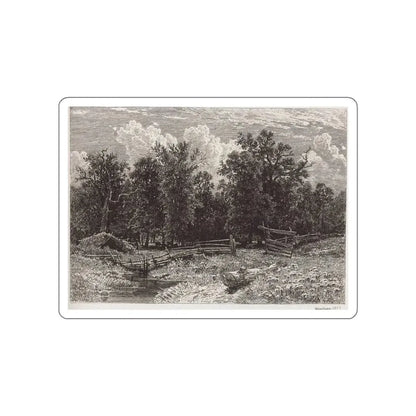 SHISKIN, Ivan Ivanovich - Forest outskirts. 1873 (Artwork) STICKER Vinyl Die-Cut Decal White Die-Cut 6 Inch - The Sticker Space