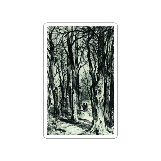 SHISKIN, Ivan Ivanovich - Forest path 1863 (Artwork) STICKER Vinyl Die-Cut Decal-White-The Sticker Space