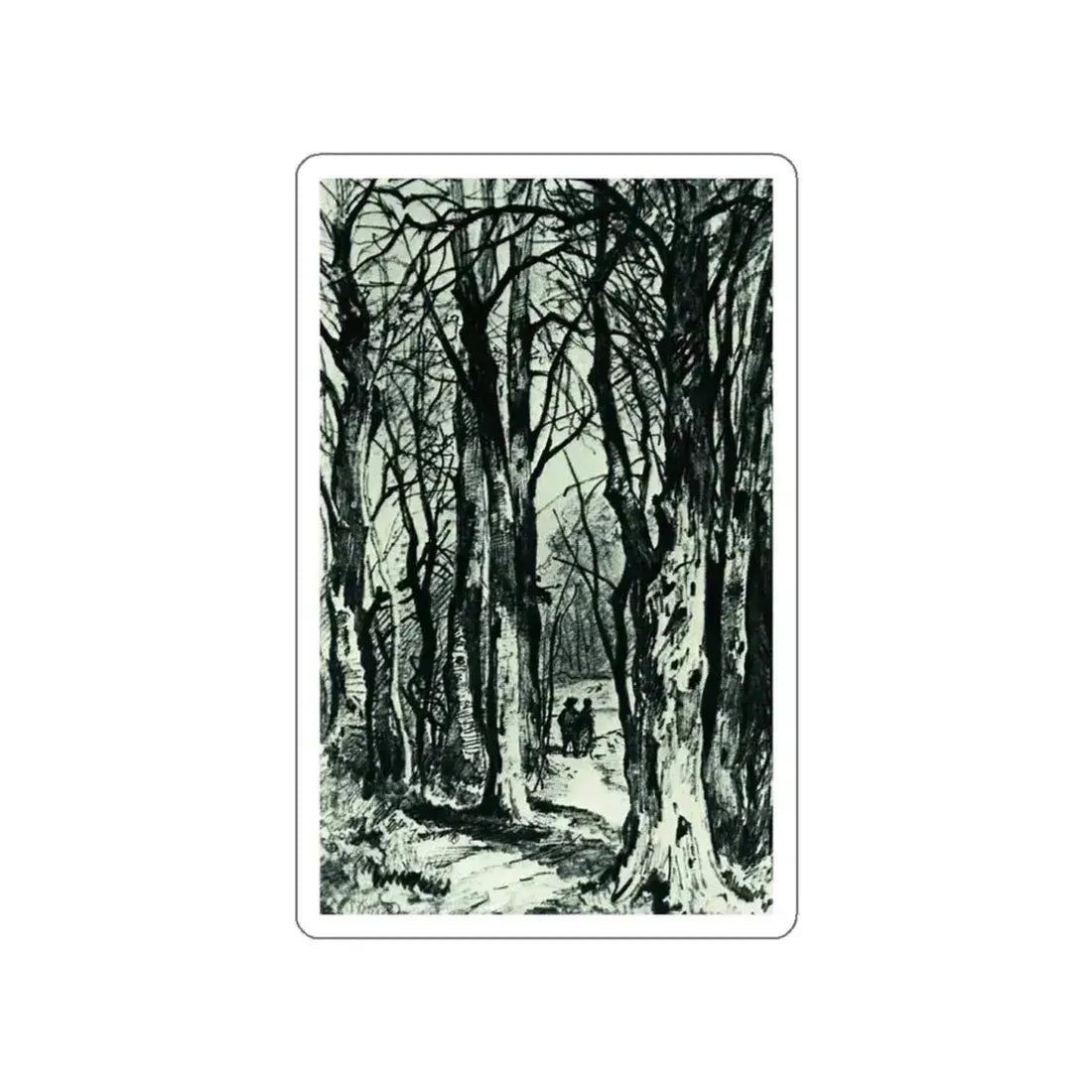 SHISKIN, Ivan Ivanovich - Forest path 1863 (Artwork) STICKER Vinyl Die-Cut Decal White Die-Cut 3 Inch - The Sticker Space