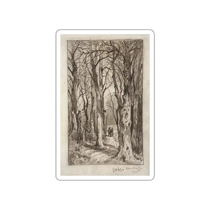 SHISKIN, Ivan Ivanovich - forest path. 1863 (Artwork) STICKER Vinyl Die-Cut Decal White Die-Cut 4 Inch - The Sticker Space