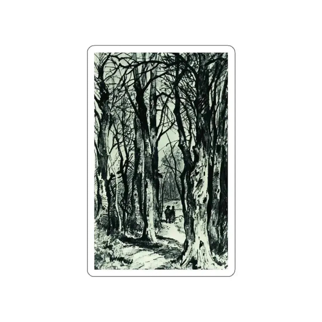 SHISKIN, Ivan Ivanovich - Forest path 1863 (Artwork) STICKER Vinyl Die-Cut Decal White Die-Cut 4 Inch - The Sticker Space