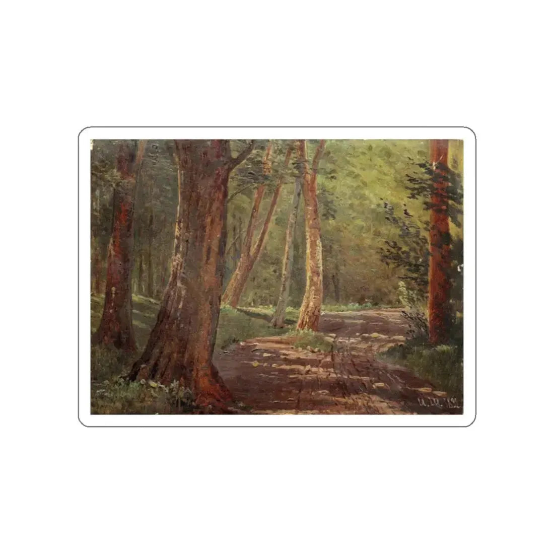 SHISKIN, Ivan Ivanovich - forest path. 1892 (Artwork) STICKER Vinyl Die-Cut Decal White Die-Cut 2 Inch - The Sticker Space