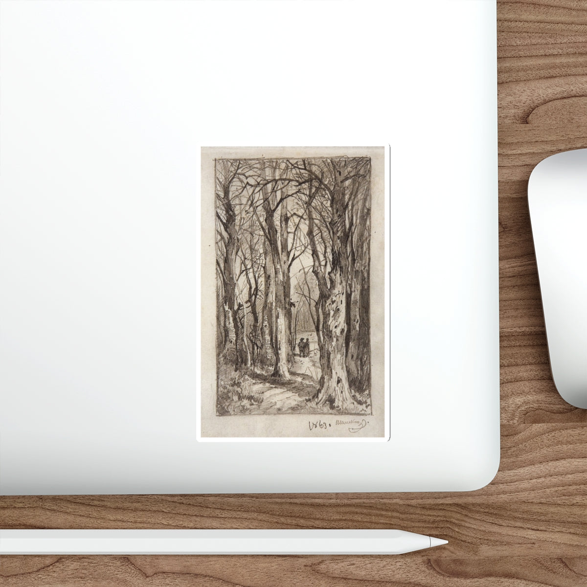 SHISKIN, Ivan Ivanovich - forest path. 1863 (Artwork) STICKER Vinyl Die-Cut Decal-The Sticker Space