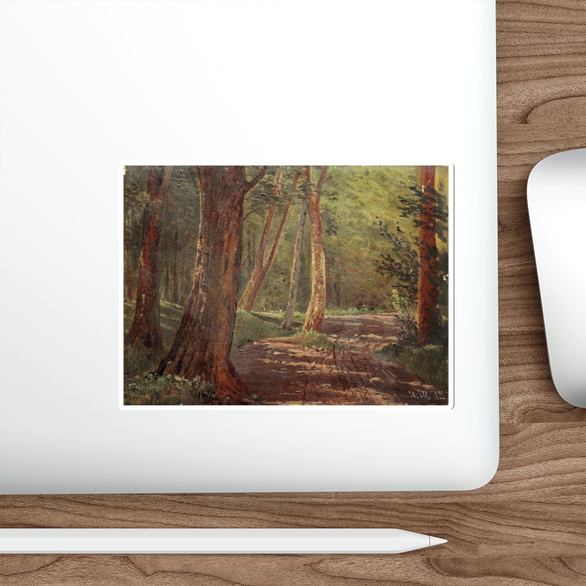 SHISKIN, Ivan Ivanovich - forest path. 1892 (Artwork) STICKER Vinyl Die-Cut Decal-The Sticker Space