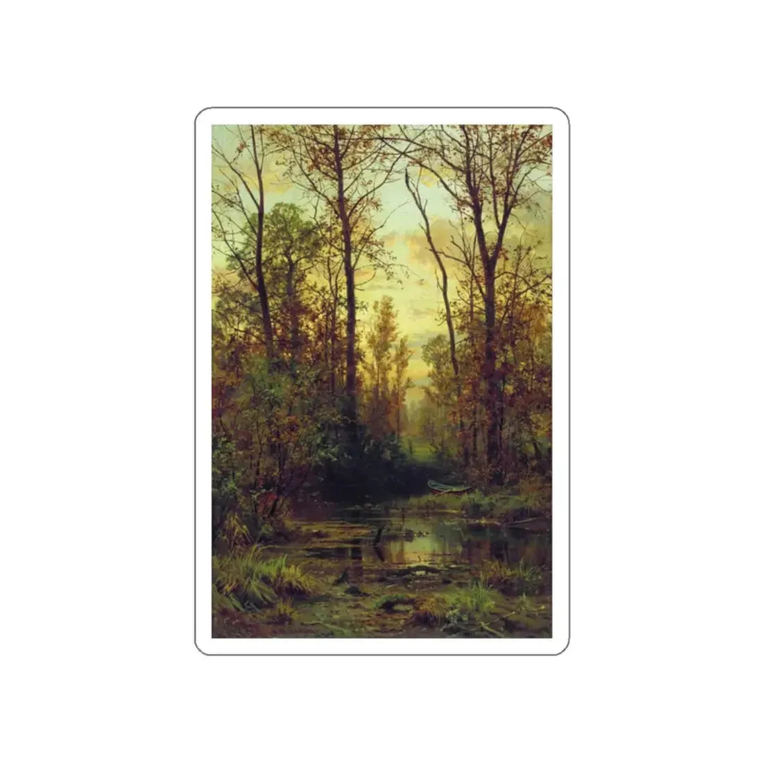 SHISKIN, Ivan Ivanovich - Forest plant. Autumn (Artwork) STICKER Vinyl Die-Cut Decal White Die-Cut 2 Inch - The Sticker Space