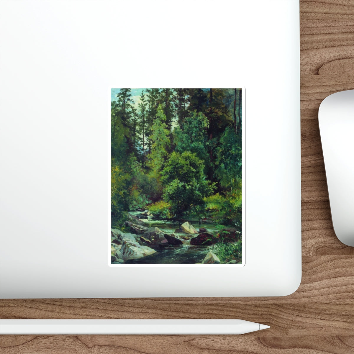 SHISKIN, Ivan Ivanovich - Forest River 54 (Artwork) STICKER Vinyl Die-Cut Decal-The Sticker Space