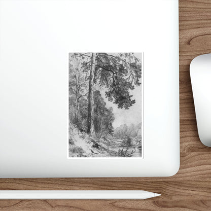 SHISKIN, Ivan Ivanovich - Forest River. Siverskaya 1876 (Artwork) STICKER Vinyl Die-Cut Decal-The Sticker Space