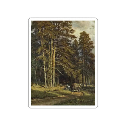 SHISKIN, Ivan Ivanovich - Forest road. 1871-1872 (Artwork) STICKER Vinyl Die-Cut Decal White Die-Cut 5 Inch - The Sticker Space