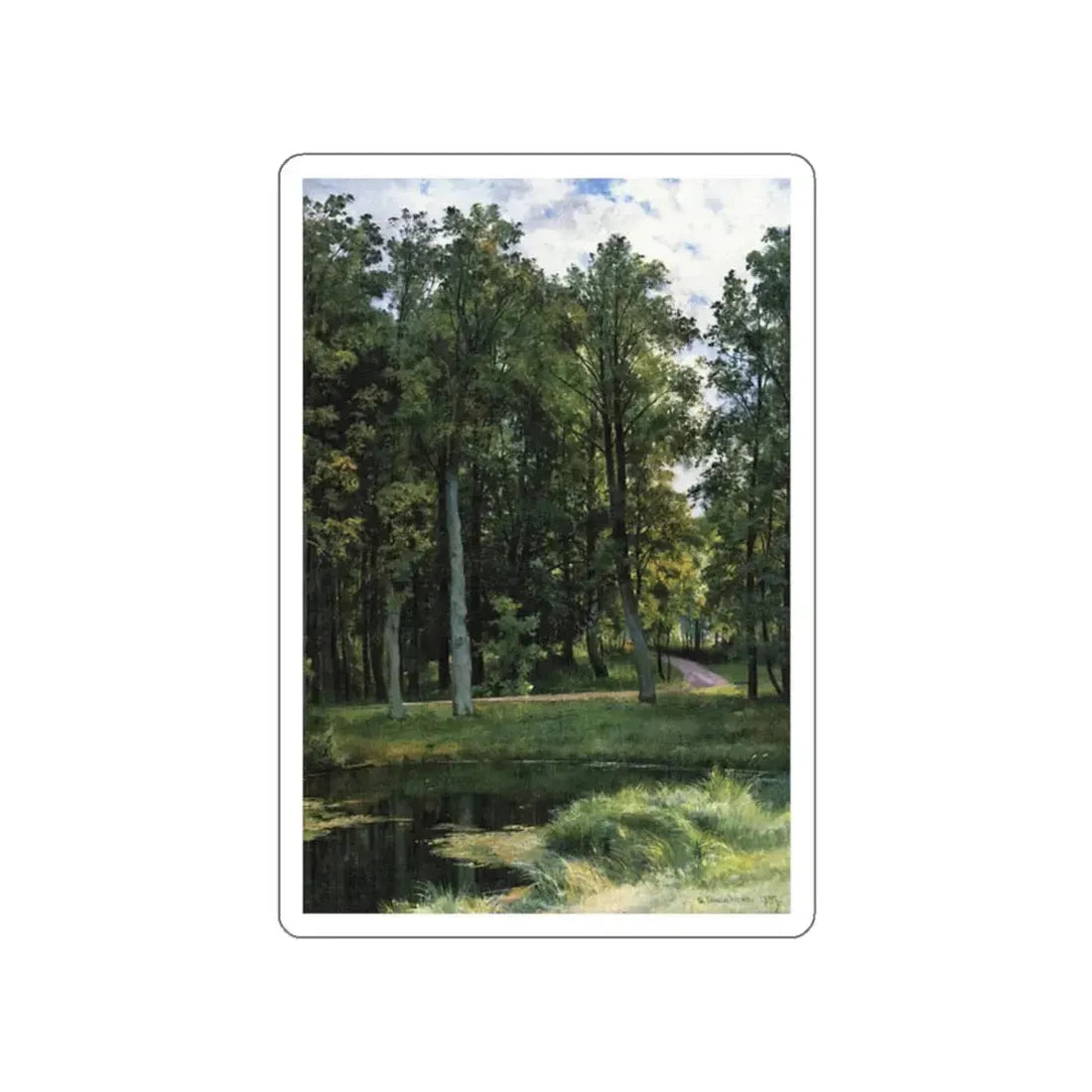 SHISKIN, Ivan Ivanovich - Forest road 1897 (Artwork) STICKER Vinyl Die-Cut Decal White Die-Cut 2 Inch - The Sticker Space