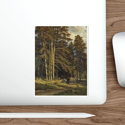 SHISKIN, Ivan Ivanovich - Forest road. 1871-1872 (Artwork) STICKER Vinyl Die-Cut Decal-The Sticker Space