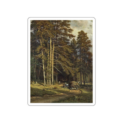 SHISKIN, Ivan Ivanovich - Forest road. 1871-1872 (Artwork) STICKER Vinyl Die-Cut Decal-White-The Sticker Space