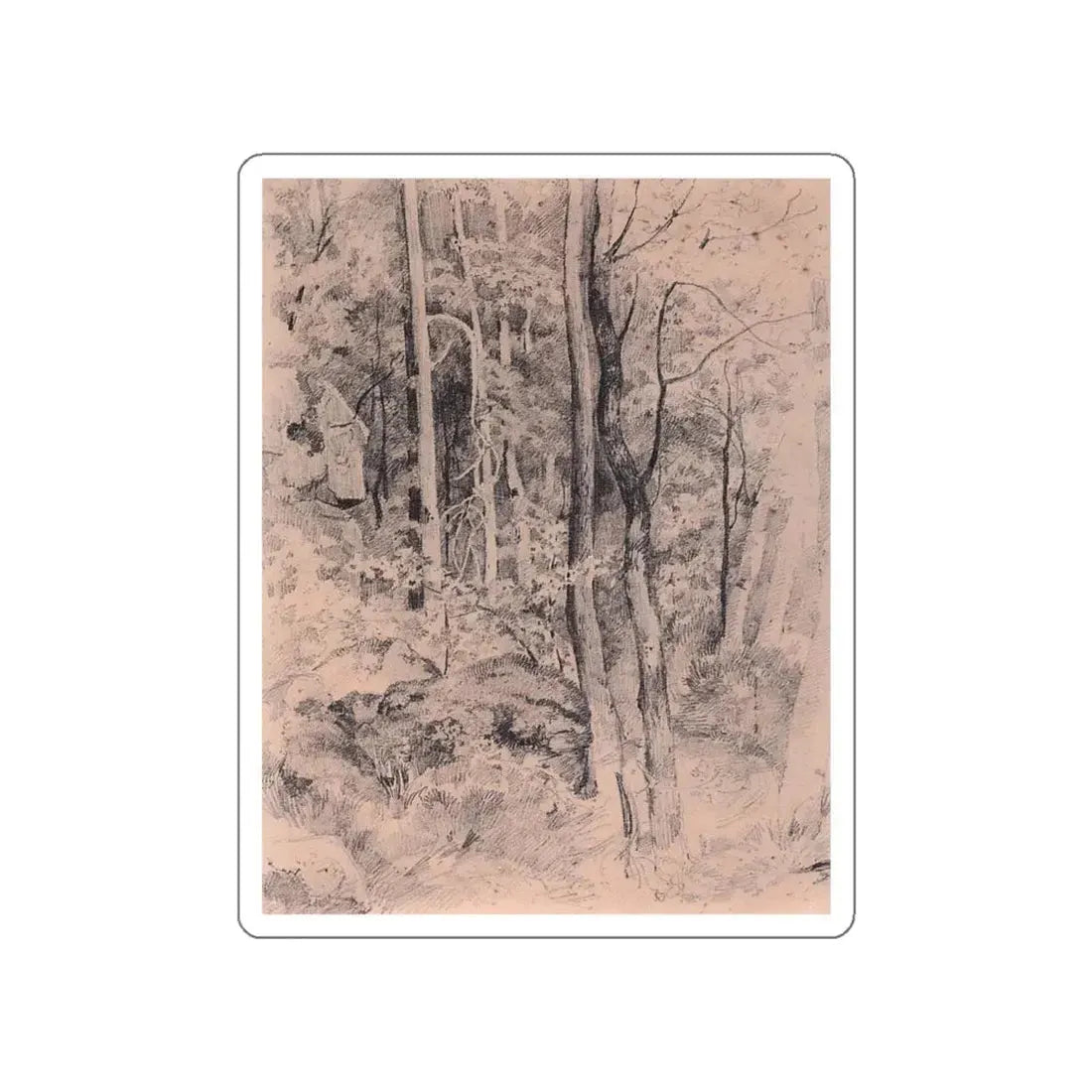 SHISKIN, Ivan Ivanovich - Forest. Start 1870 (Artwork) STICKER Vinyl Die-Cut Decal White Die-Cut 5 Inch - The Sticker Space