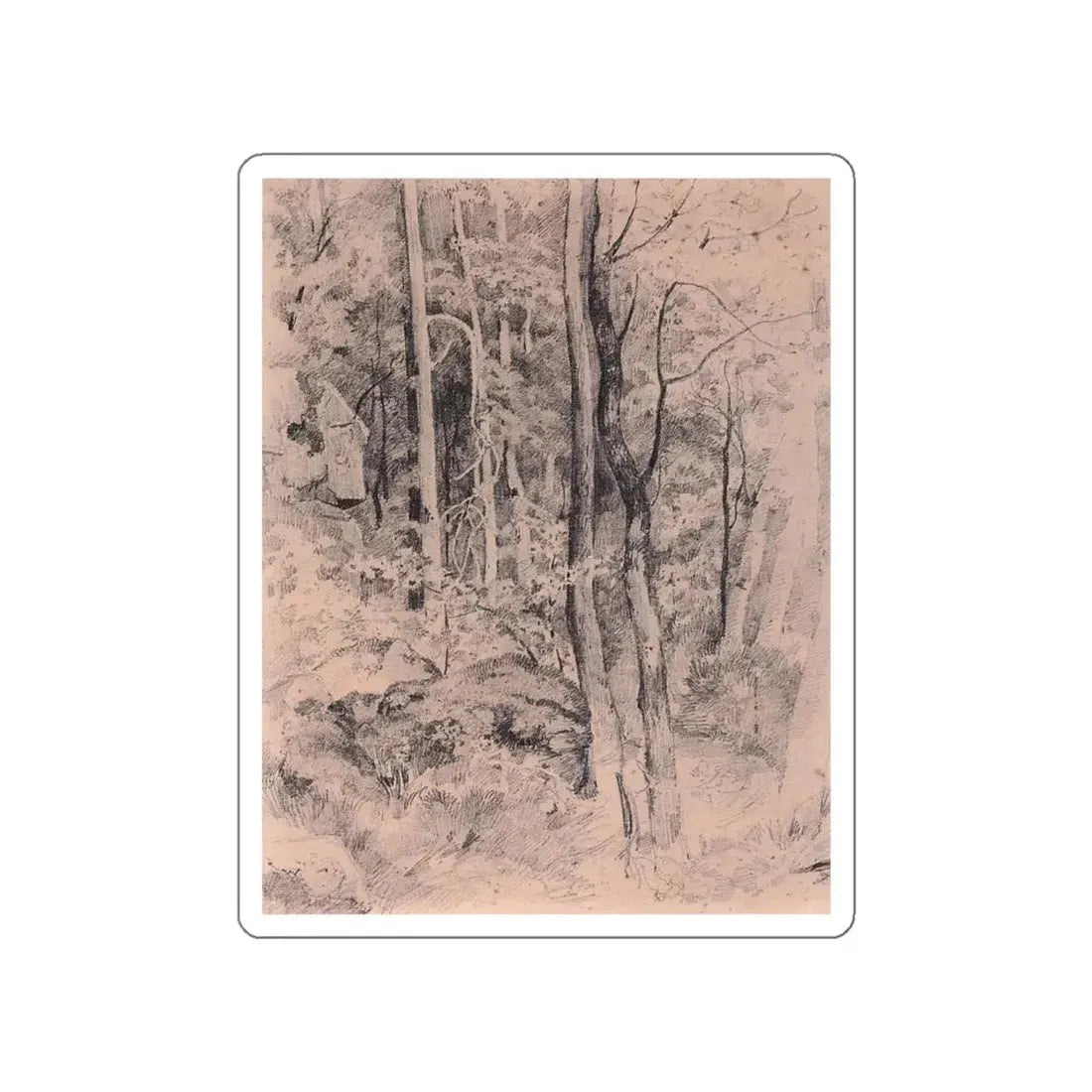 SHISKIN, Ivan Ivanovich - Forest. Start 1870 (Artwork) STICKER Vinyl Die-Cut Decal White Die-Cut 6 Inch - The Sticker Space