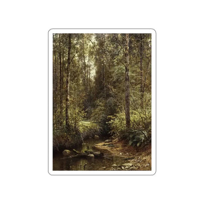 SHISKIN, Ivan Ivanovich - Forest Stream. 1882 (Artwork) STICKER Vinyl Die-Cut Decal White Die-Cut 4 Inch - The Sticker Space