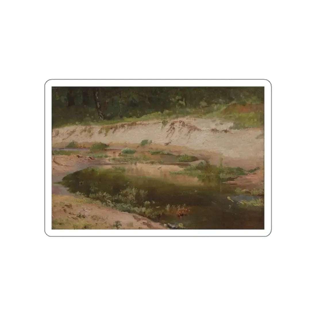 SHISKIN, Ivan Ivanovich - Forest Stream 1895. Etude (Artwork) STICKER Vinyl Die-Cut Decal White Die-Cut 2 Inch - The Sticker Space