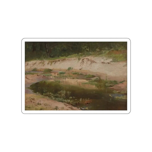 SHISKIN, Ivan Ivanovich - Forest Stream 1895. Etude (Artwork) STICKER Vinyl Die-Cut Decal White Die-Cut 2 Inch - The Sticker Space