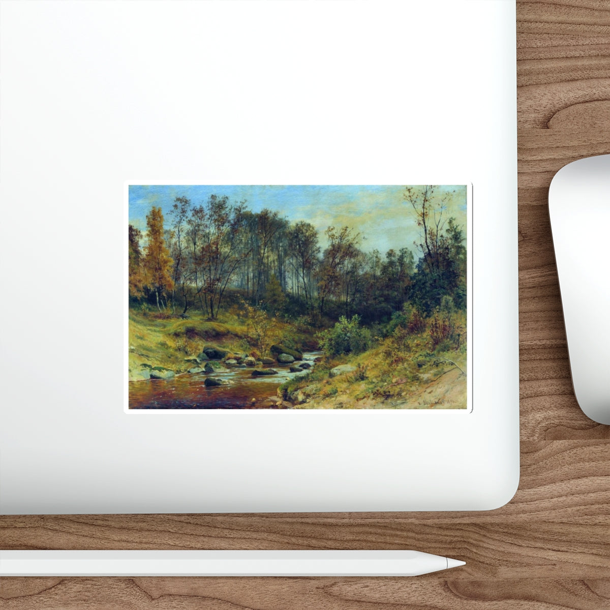 SHISKIN, Ivan Ivanovich - Forest Stream 1896 (Artwork) STICKER Vinyl Die-Cut Decal-The Sticker Space