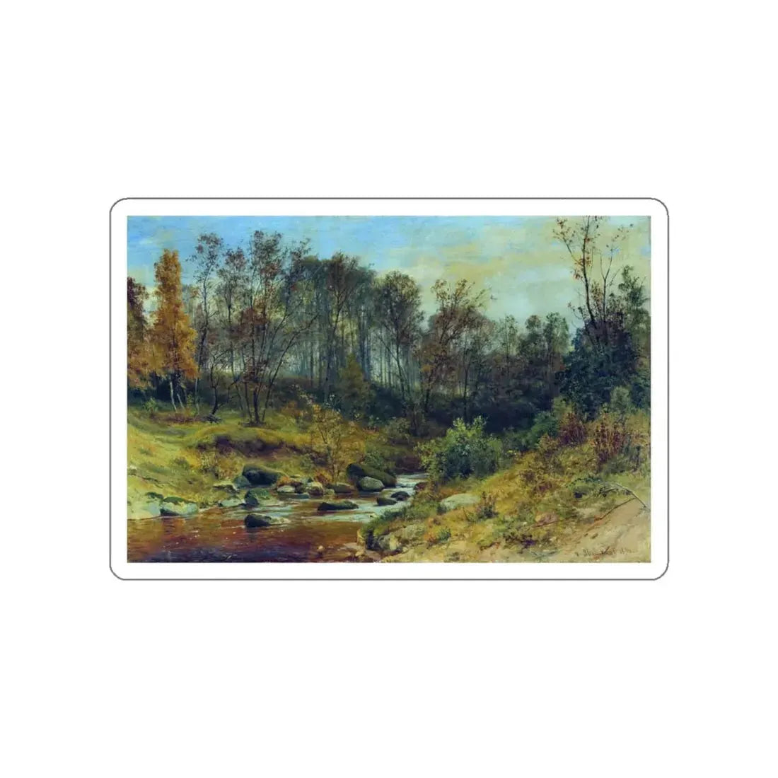 SHISKIN, Ivan Ivanovich - Forest Stream 1896 (Artwork) STICKER Vinyl Die-Cut Decal White Die-Cut 6 Inch - The Sticker Space
